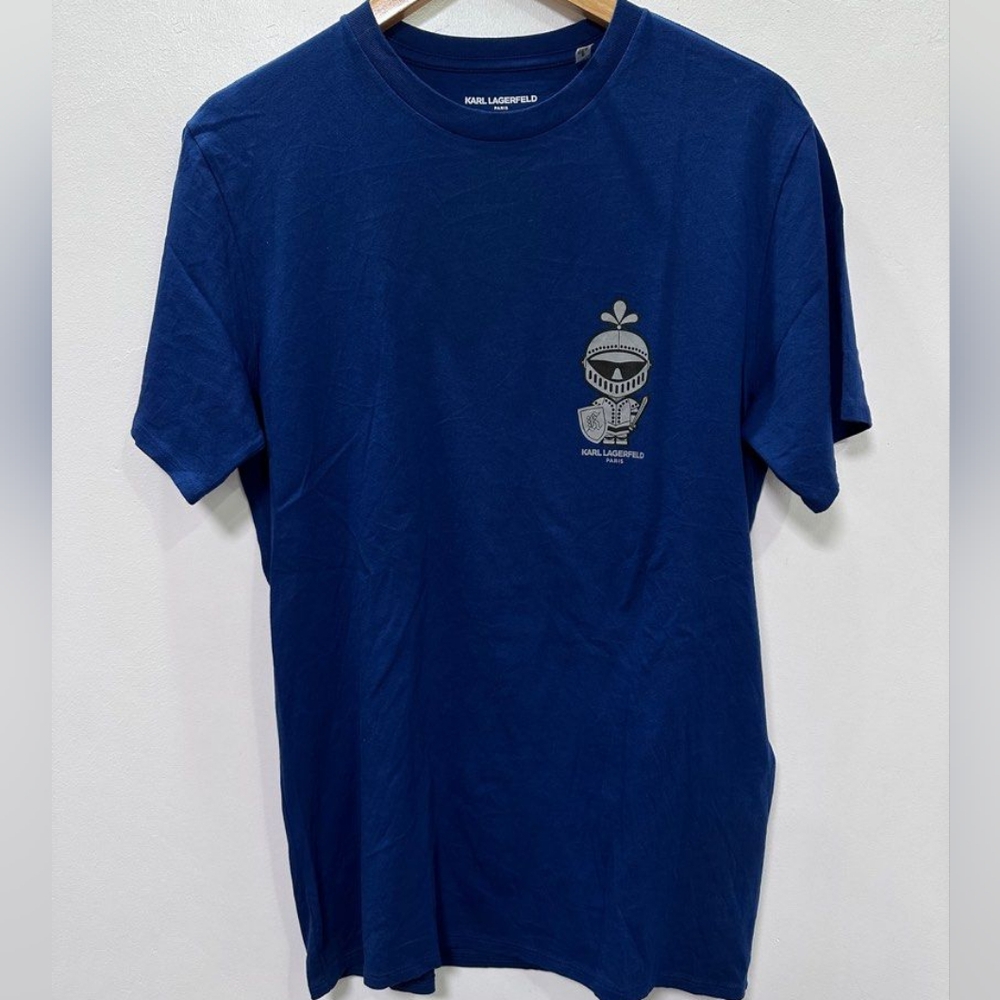 KARL LAGERFELD PARIS Blue Knight Logo T-Shirt